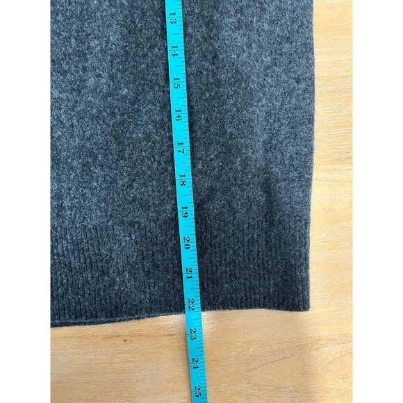 Summersalt Sweater Womens XS Gray Mock Neck Cashmere Merino Wool Ribbed Preppy - Picture 6 of 9